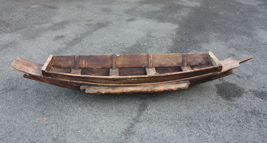 Authentic Full Size Antique Burmese Wooden Boat