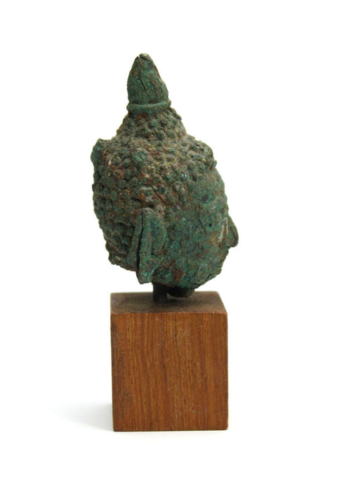 Antique Thai bronze Buddha head