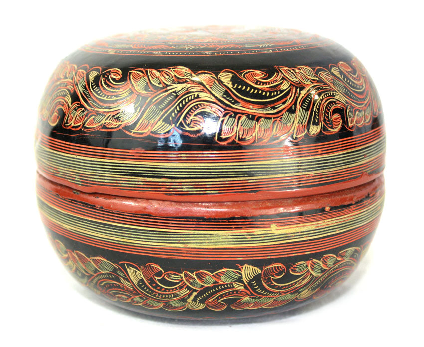 Antique Burmese lacquerware box, BL104
