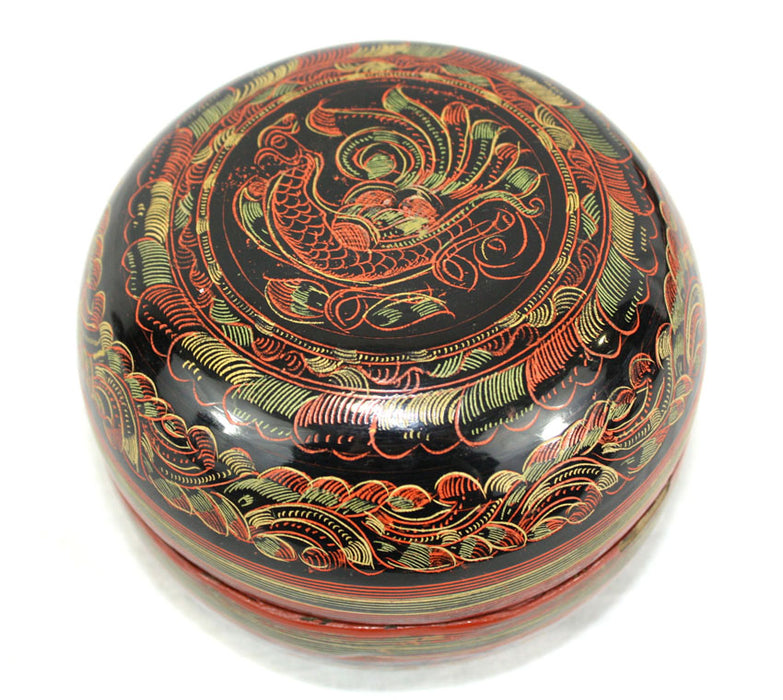 Antique Burmese lacquerware box, BL104