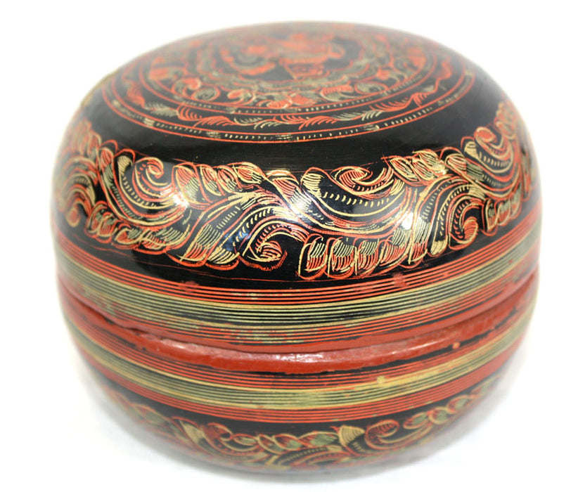 Antique Burmese lacquerware box, BL104