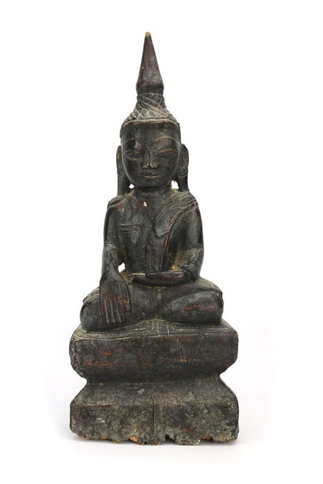 19th Century, Burmese Shan Buddha, 27.5cm high