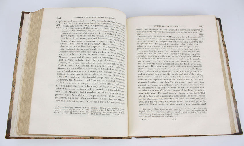 View of the State of Europe During the Middle Ages, 2 Volume set, by Henry Hallam, 1818