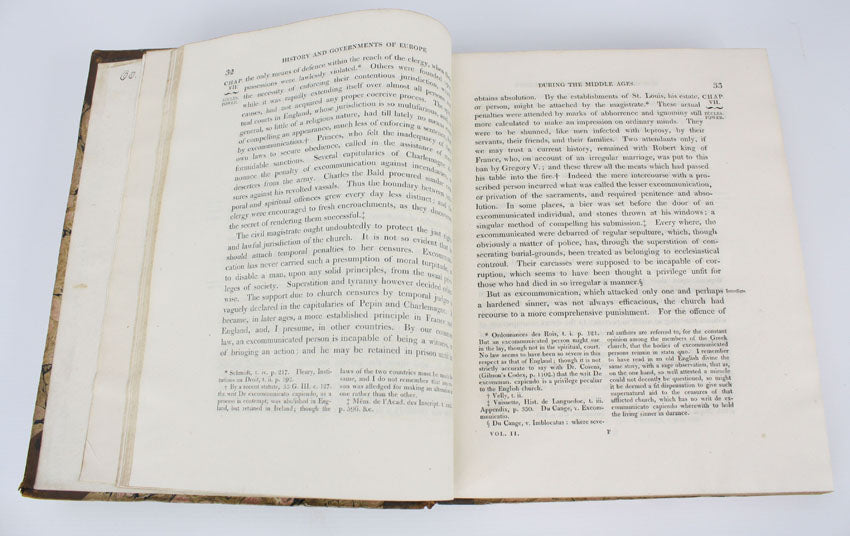 View of the State of Europe During the Middle Ages, 2 Volume set, by Henry Hallam, 1818