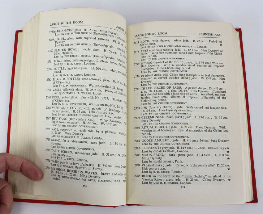 Catalogue of the International Exhibition of Chinese Art, Royal Academy of Arts, November 1935-6, Illustrated Hardback
