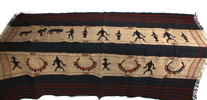 Authentic Nagaland blanket - throw - shawl, AD