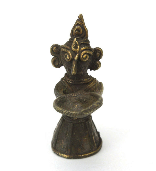 Brass folk art figure from Orissa, India