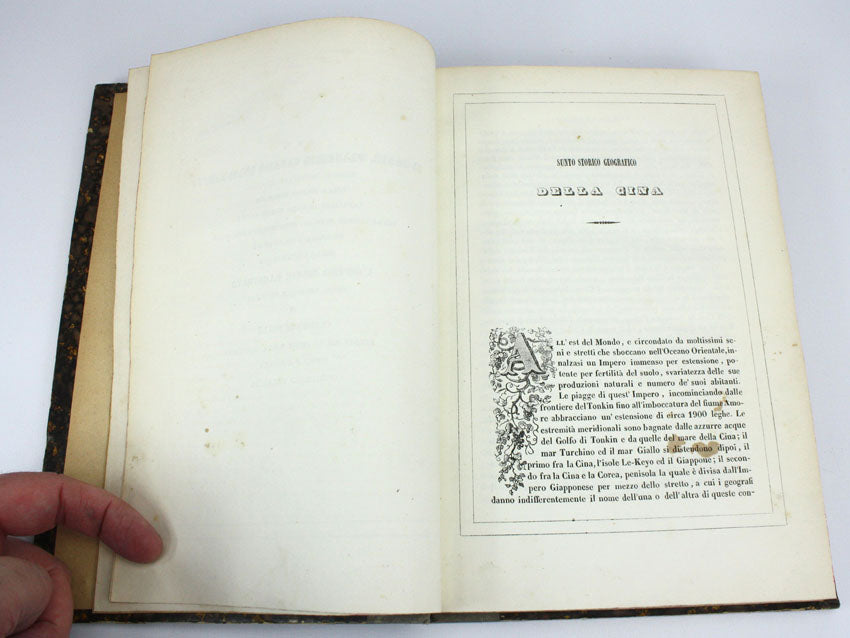 Lo Impero Cinese, 1st Italian edition 1845, by Clemente Pelle