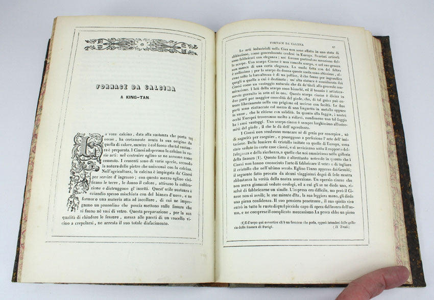 Lo Impero Cinese, 1st Italian edition 1845, by Clemente Pelle