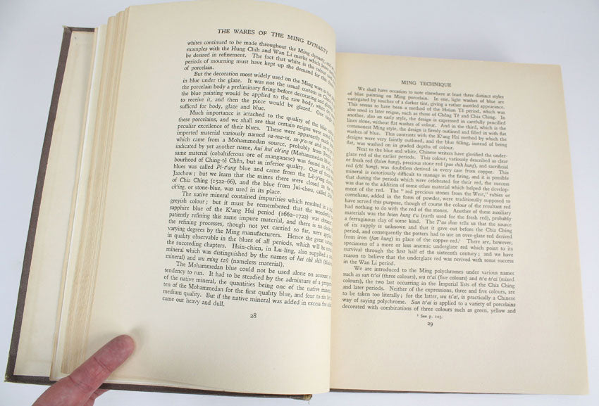 The Wares of the Ming Dynasty, R L Hobson, 1923, limited 1st edition of 1,500 copies