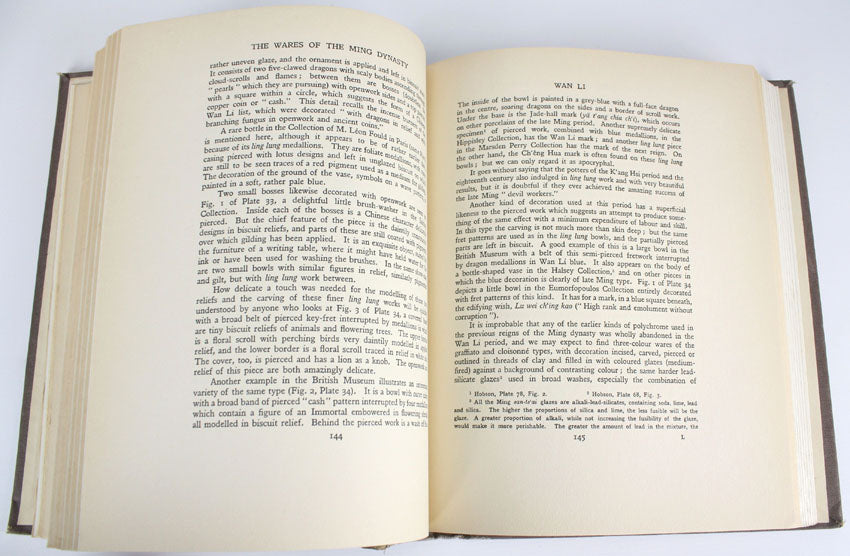 The Wares of the Ming Dynasty, R L Hobson, 1923, limited 1st edition of 1,500 copies