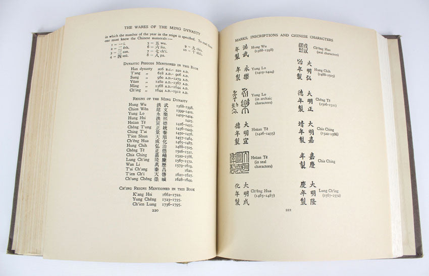 The Wares of the Ming Dynasty, R L Hobson, 1923, limited 1st edition of 1,500 copies
