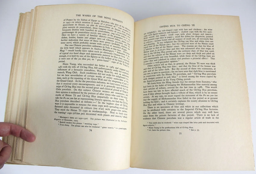 The Wares of the Ming Dynasty, R L Hobson, 1923, very rare vellum bound signed limited first edition - 1 of only 24 copies offered for sale.