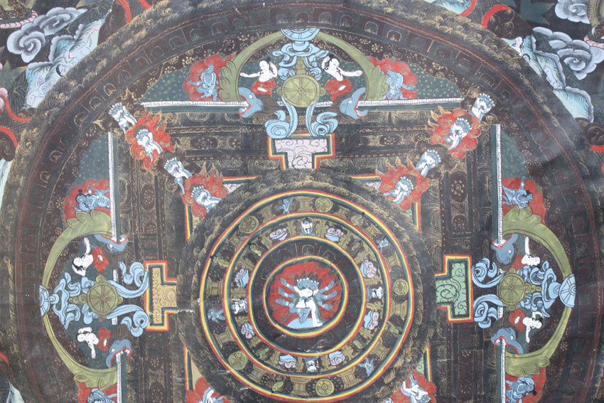 Tibetan Thangka, 95cm x 65cm.
