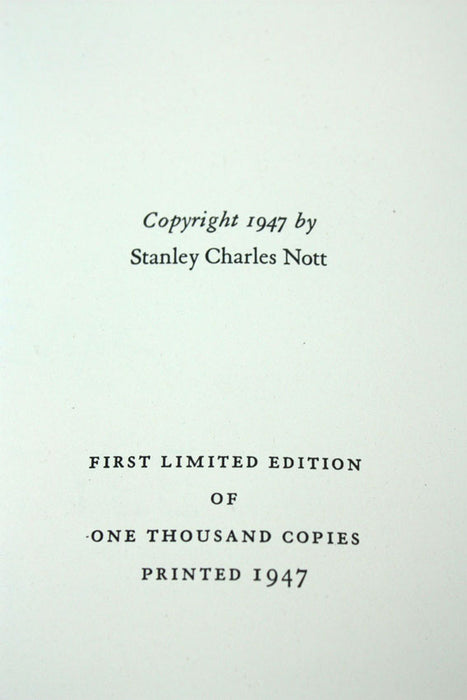 Voices from the Flowery Kingdom by Stanley Charles Nott, 1947, signed limited first edition
