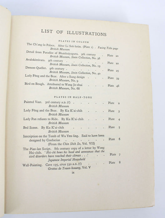 An Introduction to the study of Chinese Painting by Arthur Waley, 1st edition, 1923.