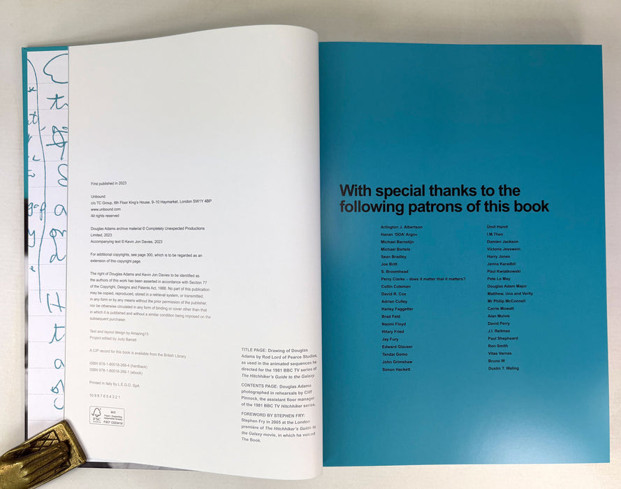 42; The Wildly Improbable Ideas of Douglas Adams, Kevin Jon Davies, Signed Collector's Edition, with wraparound poster
