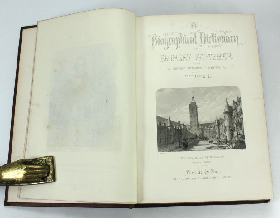 A Biographical Dictionary of Eminent Scotsmen, Illustrated by Numerous Authentic Portraits on Steel, Rev. Thomas Thomson, 1872