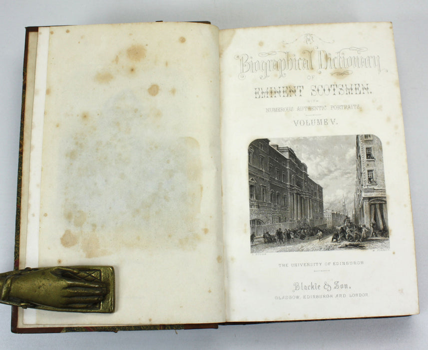 A Biographical Dictionary of Eminent Scotsmen, with Numerous Portraits, Robert Chambers, Rev. Thomas Thomson, 1855. Vol. V.