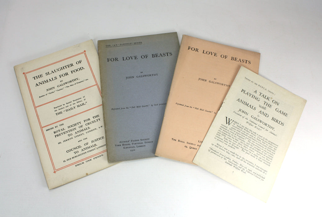 A Collection of 4 x Animal Rights Pamphlets by John Galsworthy, from 1912