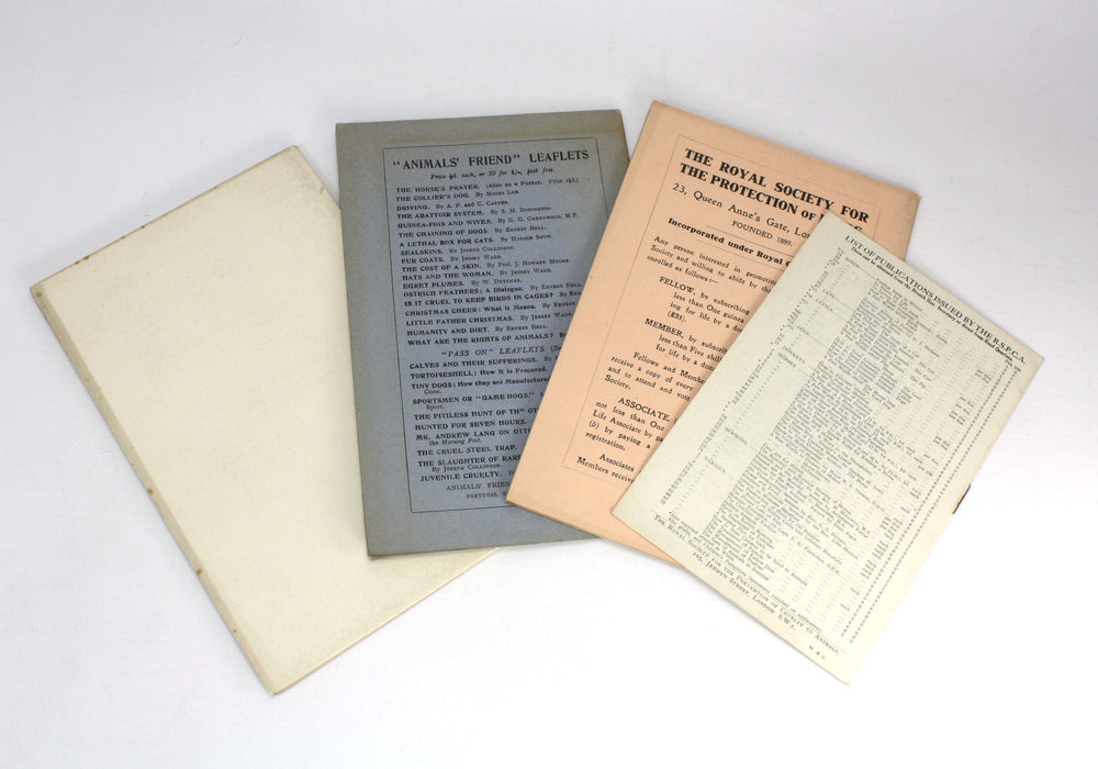 A Collection of 4 x Animal Rights Pamphlets by John Galsworthy, from 1912