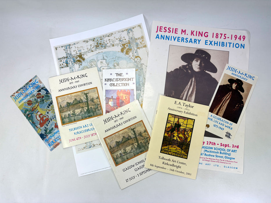 A Collection of Jessie M. King Ephemera; Posters, leaflets, cuttings, articles, cards etc., 1980s-2000s