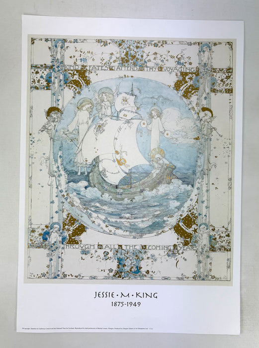 A Collection of Jessie M. King Ephemera; Posters, leaflets, cuttings, articles, cards etc., 1980s-2000s