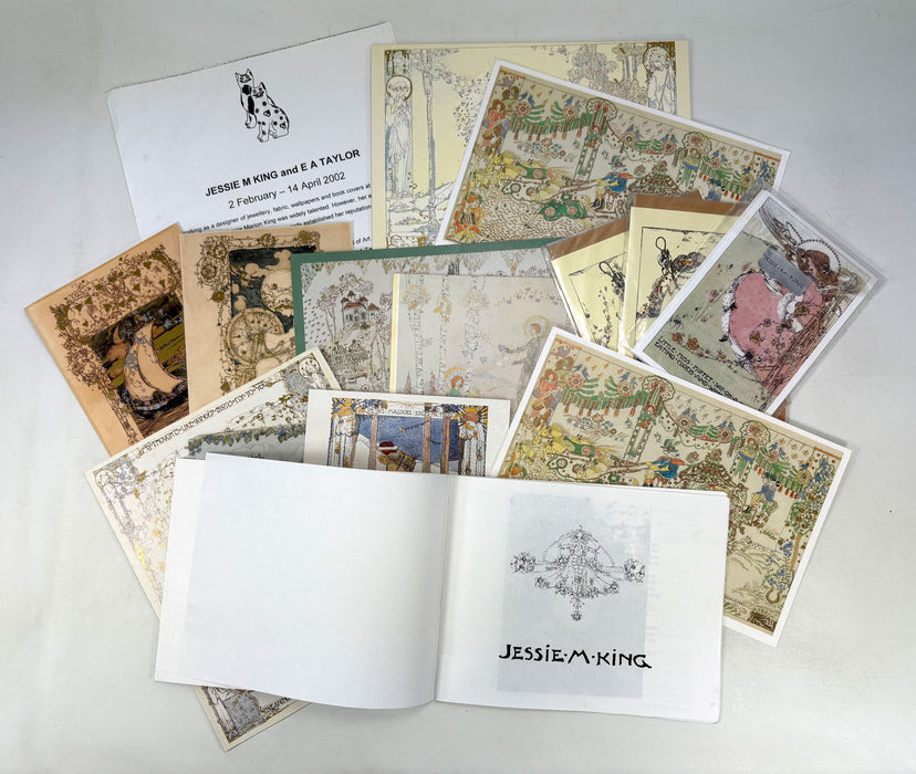 A Collection of Jessie M. King Ephemera; Posters, leaflets, cuttings, articles, cards etc., 1980s-2000s