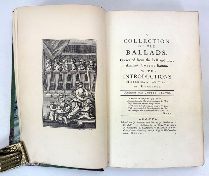A Collection of Old Ballads - Ambrose Philips (attrib.) - Victorian Facsimile of the 1723-1725 Edition - 3 Volumes