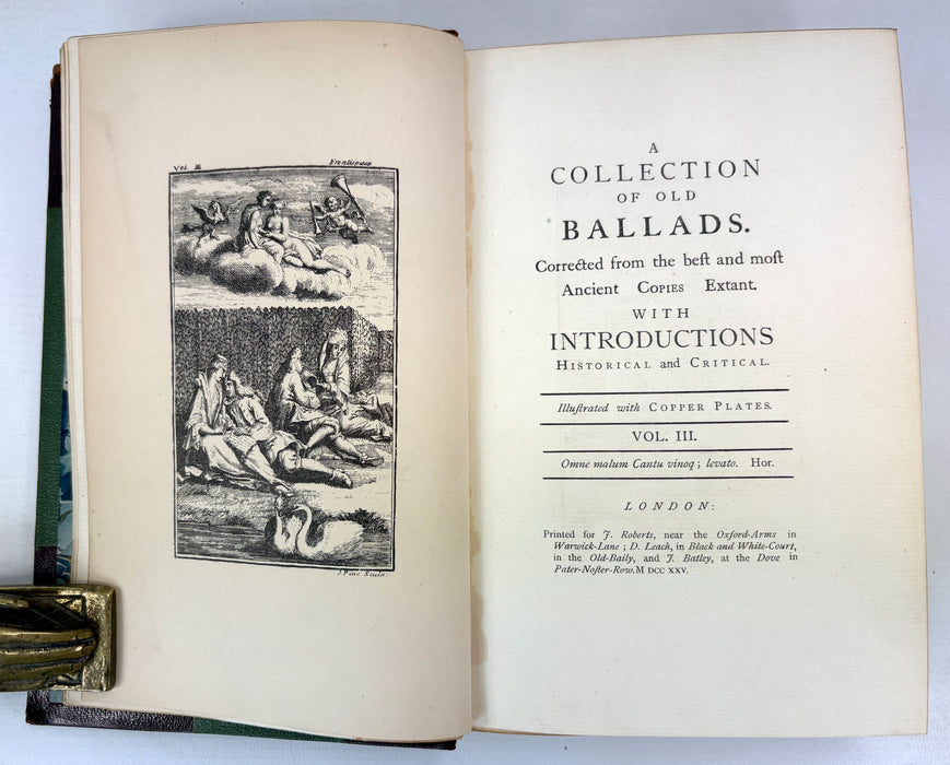 A Collection of Old Ballads - Ambrose Philips (attrib.) - Victorian Facsimile of the 1723-1725 Edition - 3 Volumes