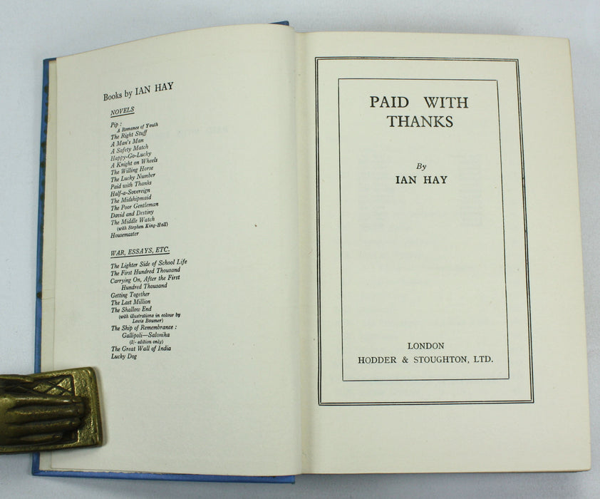 A Collection of Works by Ian Hay, mostly first editions, 1911-1941