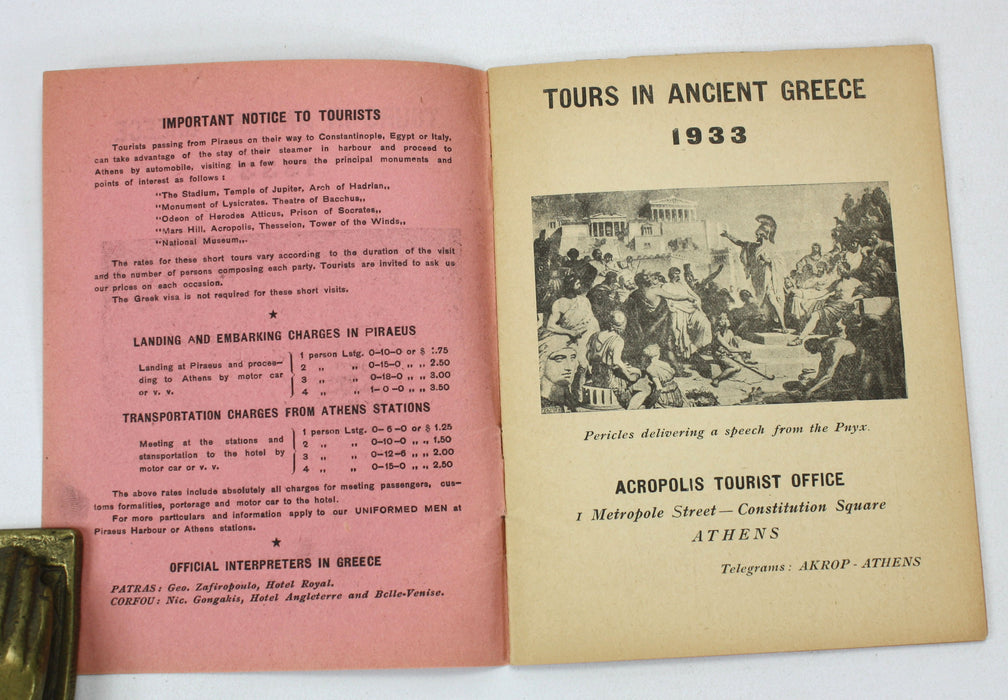 A Collection of early 20th century Vintage Travel Guides to Greece, 1903-1949