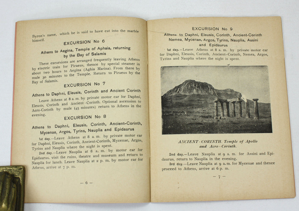 A Collection of early 20th century Vintage Travel Guides to Greece, 1903-1949