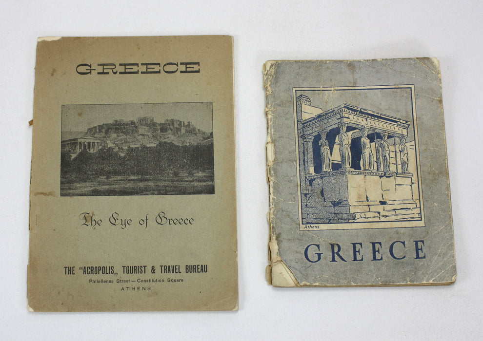A Collection of early 20th century Vintage Travel Guides to Greece, 1903-1949
