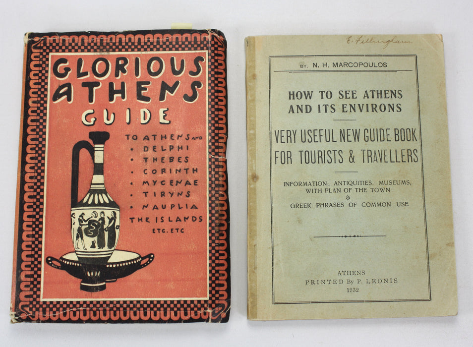 A Collection of early 20th century Vintage Travel Guides to Greece, 1903-1949