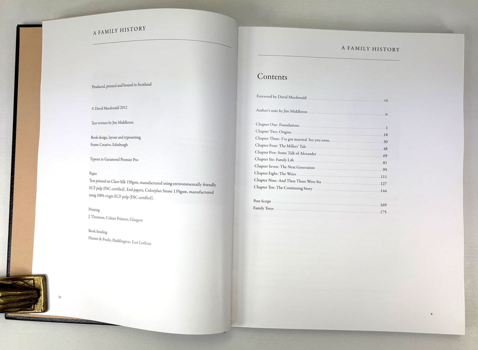 A Family History; The Glenmorangie Macdonalds, 2012 Private Printing, Signed