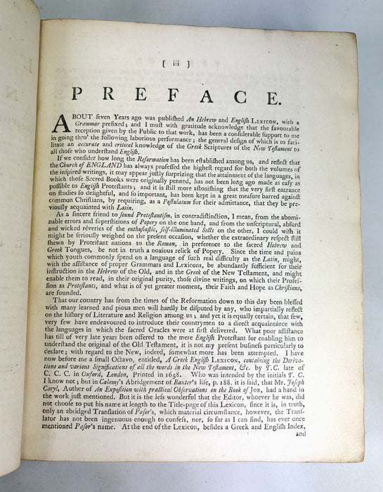 A Greek and English Lexicon to the New Testament in Which the Words and Phrases occurring in those Scared Books are Distinctly Explained...a Greek Grammar..., John Parkhurst, 1769