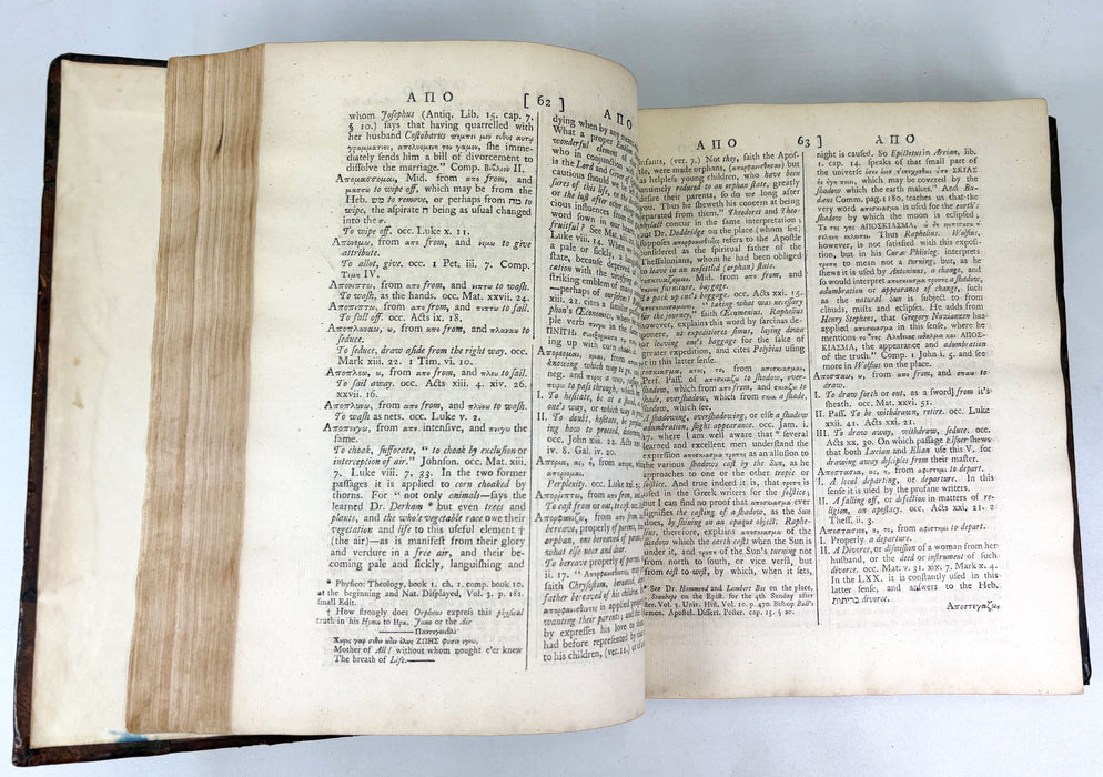 A Greek and English Lexicon to the New Testament in Which the Words and Phrases occurring in those Scared Books are Distinctly Explained...a Greek Grammar..., John Parkhurst, 1769