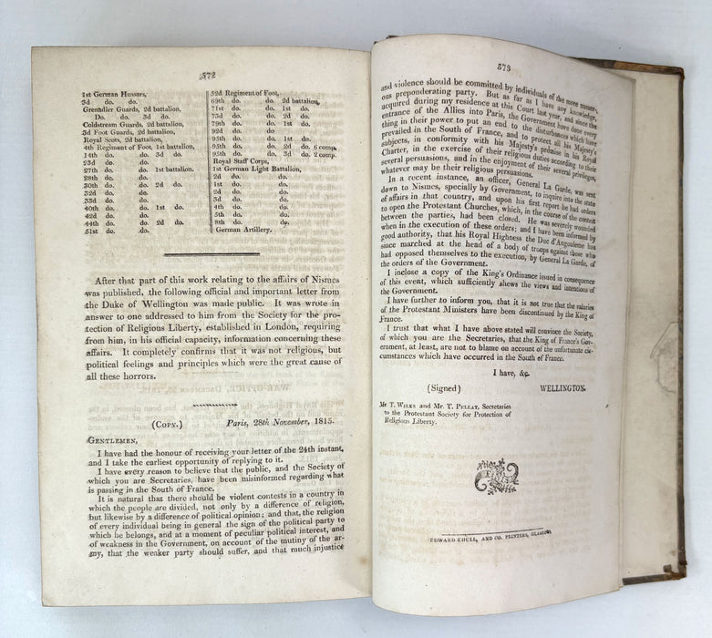 A Narrative of the Political and Military Events of 1815, James M'Queen, Glasgow 1816