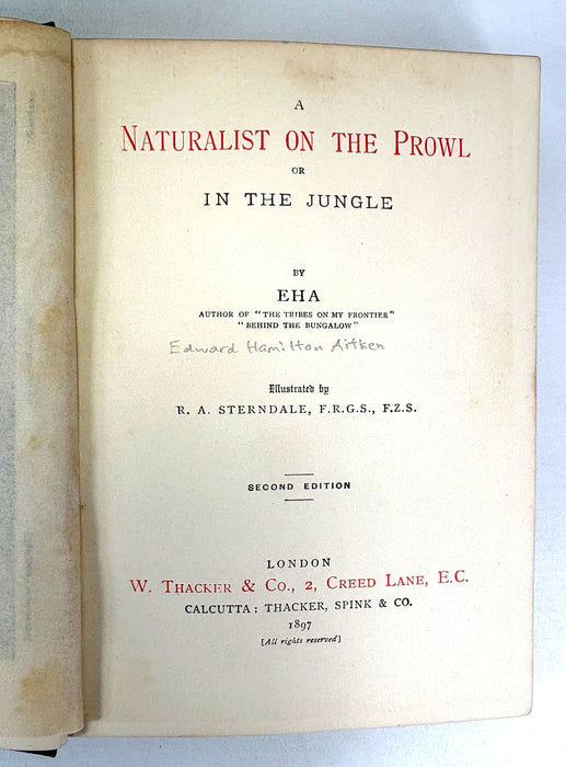 A Naturalist on the Prowl or In the Jungle, by EHA, 1897