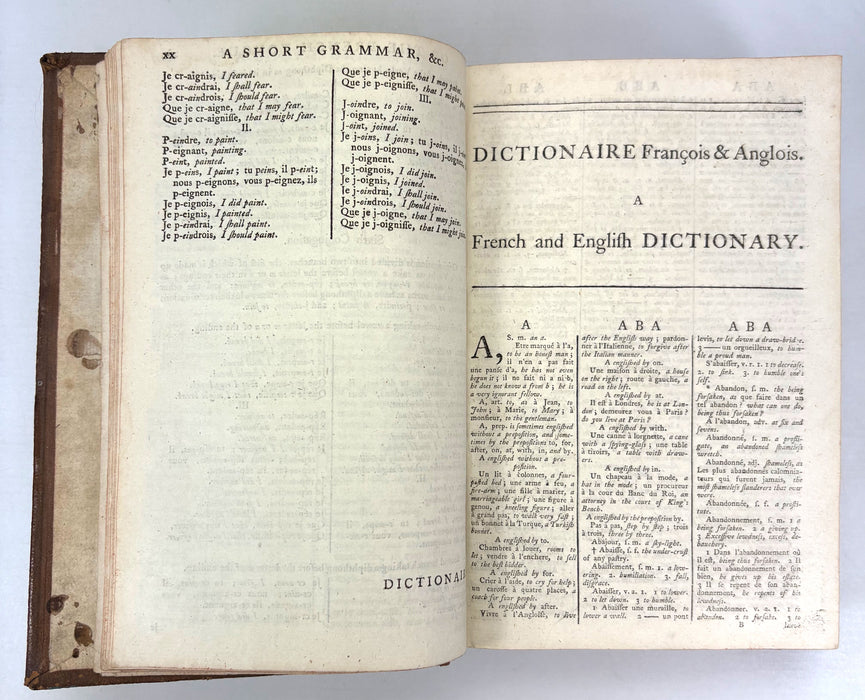 A New French Dictionary; To Which is Prefixed a French Grammar, by Thomas Deletanville, 1771