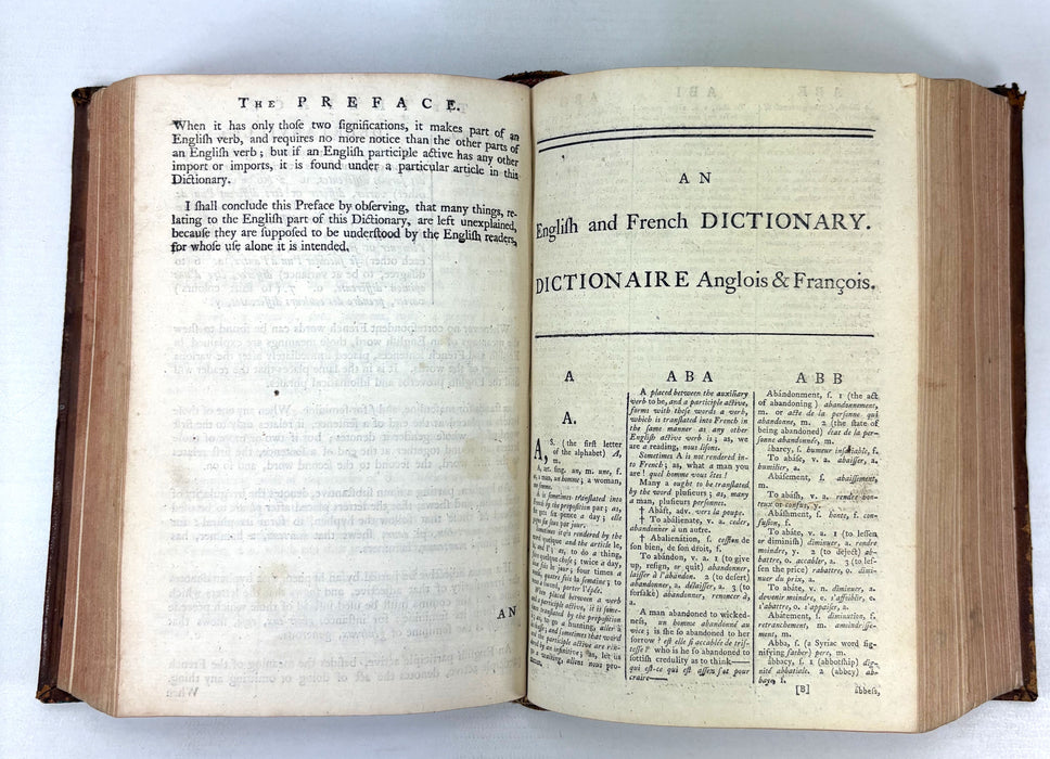 A New French Dictionary; To Which is Prefixed a French Grammar, by Thomas Deletanville, 1771
