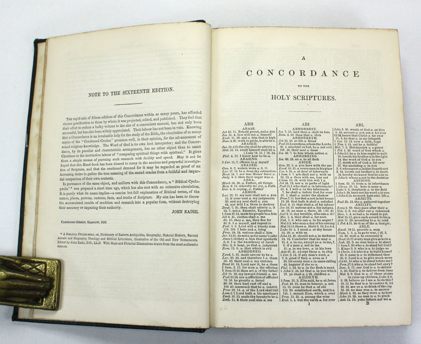 A New and Complete Concordance to the Holy Scriptures, on the basis of Cruden, John Eadie, 1853