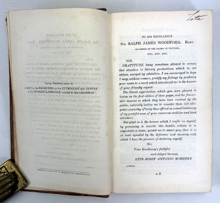 A New and Improved Spanish Grammar, Designed for Every Class of Learners, L.J.A. McHenry, 1837