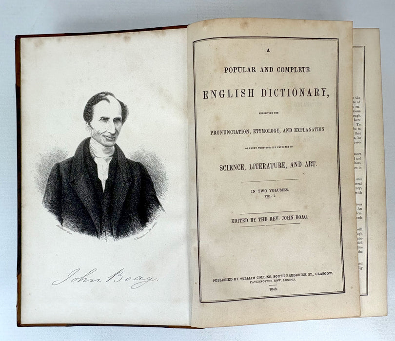 A Popular and Complete English Dictionary, edited by the Rev. John Boag, 1848