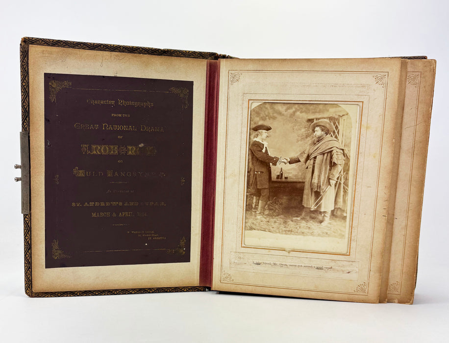 A Remarkable 1884 Scottish Album of Cabinet Card Photography by J. Dryburgh; Character Photographs from the Great National Drama of Rob Roy or Auld Langsyne