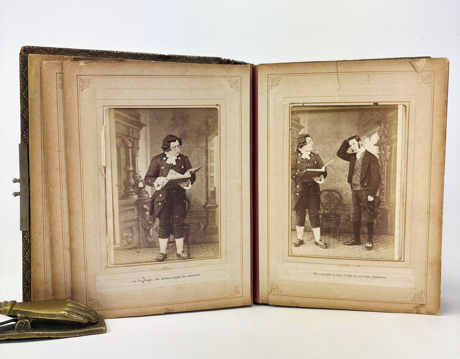 A Remarkable 1884 Scottish Album of Cabinet Card Photography by J. Dryburgh; Character Photographs from the Great National Drama of Rob Roy or Auld Langsyne