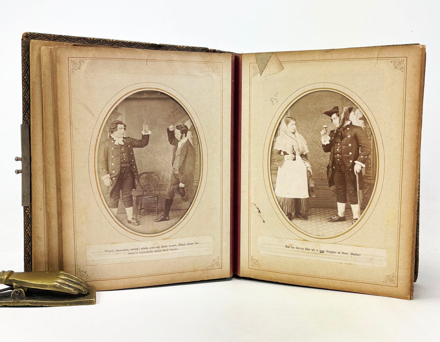 A Remarkable 1884 Scottish Album of Cabinet Card Photography by J. Dryburgh; Character Photographs from the Great National Drama of Rob Roy or Auld Langsyne