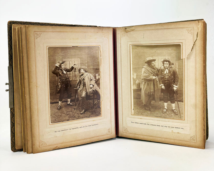 A Remarkable 1884 Scottish Album of Cabinet Card Photography by J. Dryburgh; Character Photographs from the Great National Drama of Rob Roy or Auld Langsyne