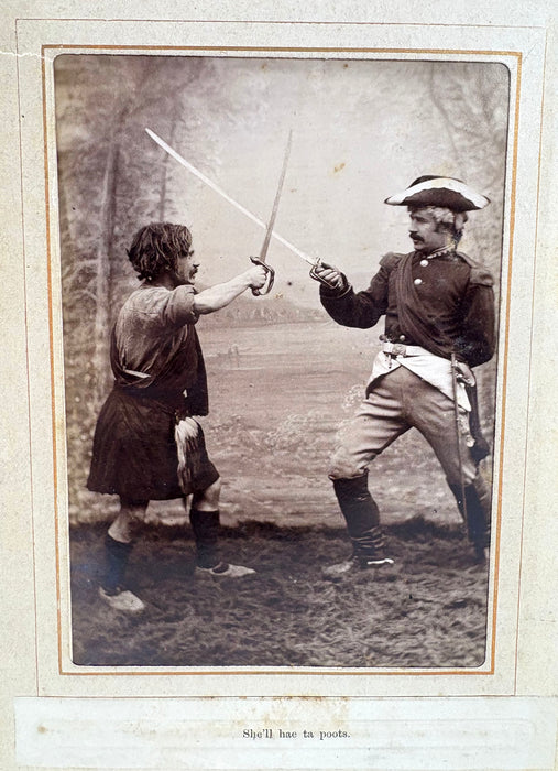 A Remarkable 1884 Scottish Album of Cabinet Card Photography by J. Dryburgh; Character Photographs from the Great National Drama of Rob Roy or Auld Langsyne